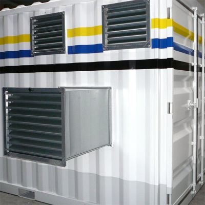 Belüftung am Kompressorcontainer
