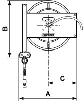 Prevost Schlauchaufroller DMO 0820ES, offen