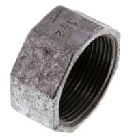 Verschlusskappe Rp 1-1/2", Temperguss verzinkt
