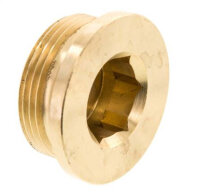 Verschlussstopfen Innensechkant G 1-1/4", Messing