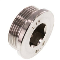 Verschlussstopfen Innensechkant G 1-1/2", Edelstahl V4A