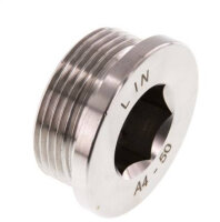 Verschlussstopfen Innensechkant G1-1/4", Edelstahl V4A