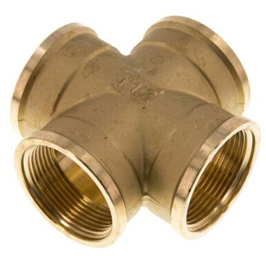 Kreuzstück G 1-1/2" (IG), Messing