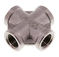 Kreuzstück Rp 1/4" (IG), Edelstahl 1.4408