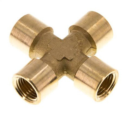 Kreuzstück G 1/4" (IG), Messing