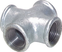 Kreuzstück Rp 1/4" (IG), Temperguss verzinkt