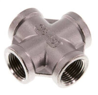 Kreuzstück Rp 3/8" (IG), Edelstahl 1.4408