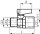 Messing-Minikugelhahn Rp 1/4"-R 1/4" (AG), PN 20