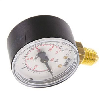 Manometer senkrecht (KU/Ms),50mm, 0 bis 16 bar, G 1/4"