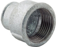 Reduziermuffe Rp 1/2"-Rp 1/4", Temperguss verzinkt