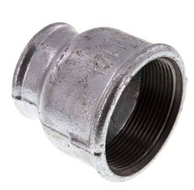 Reduziermuffe Rp 2"-Rp 1-1/4", Temperguss verzinkt