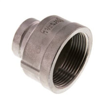 Reduziermuffe Rp 1-1/2"-Rp 3/4",Edelstahl 1.4408