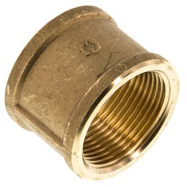 Rundmuffe G 1-1/4"-G 1-1/4", Messing