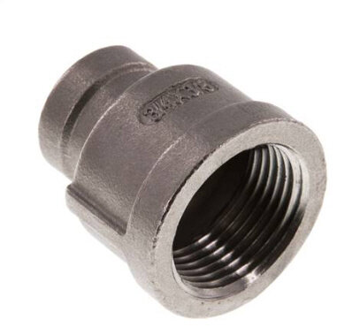 Reduziermuffe Rp 3/4"-Rp 3/8",Edelstahl 1.4408