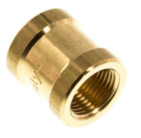 Rundmuffe G 3/8"-G 3/8", Messing