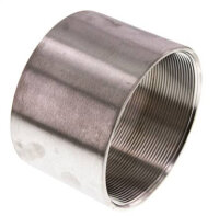 Rundmuffe Rp 4"-Rp 4", Edelstahl 1.4408