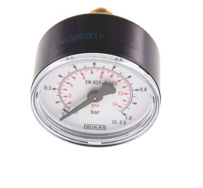 Manometer waagerecht (KU/Ms),50mm, 0 - 1 bar, G 1/4"