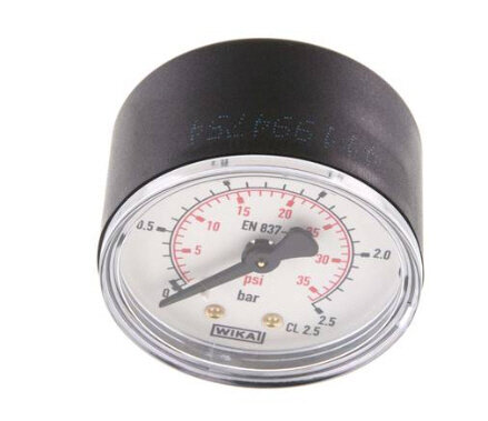 Manometer waagerecht (KU/Ms),50mm, 0 - 2,5 bar, G 1/4"