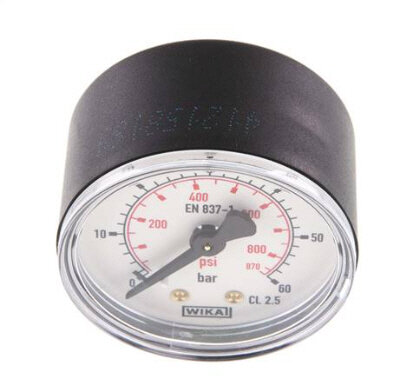 Manometer waagerecht (KU/Ms),50mm, 0 - 60 bar, G 1/4"