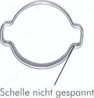 2-Ohr-Schlauchschelle 11 - 13mm, Edelstahl 1.4307 (W4)