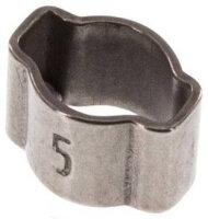 2-Ohr-Schlauchschelle 3,4 - 5mm, Edelstahl 1.4307 (W4)