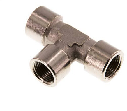 T-Stück G 3/8" (IG), Messing vernickelt