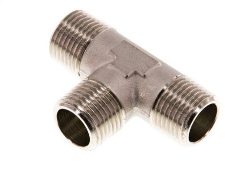 T-Stück R 1/2" (AG), Messing vernickelt