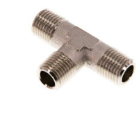 T-Stück R 1/4" (AG), Messing vernickelt
