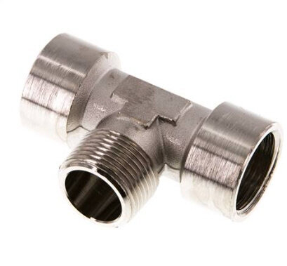 T-Einschraubstück G 3/4"(IG)-R 3/4"(AG), Messing vernickelt