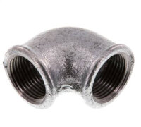 90°-Winkel Rp 1"-Rp 1", Temperguss verzinkt