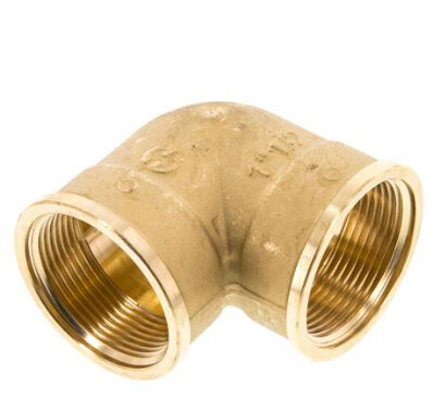 90°-Winkel G 1-1/2" (IG), Messing