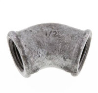 45°-Winkel Rp 1/2" (IG), Temperguss verzinkt