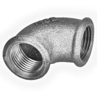 90°-Winkel Rp 1/4"-Rp 1/4", Temperguss...