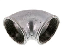 90°-Winkel Rp 3"-Rp 3", Temperguss verzinkt