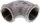 90°-Winkel Rp 3/8"-Rp 3/8", Temperguss verzinkt