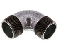90°-Winkel R 1-1/2" (AG), Temperguss verzinkt