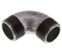 90°-Winkel R 1-1/4" (AG), Temperguss verzinkt