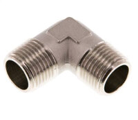 90°-Winkel R 1/2" (AG), Messing vernickelt