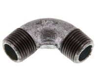 90°-Winkel R 1/2" (AG), Temperguss verzinkt