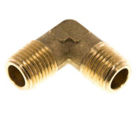 90°-Winkel R 1/4" (AG), Messing