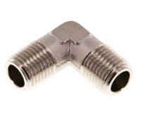 90°-Winkel R 1/4" (AG), Messing vernickelt
