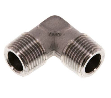 90°-Winkel R 3/8" (AG), Edelstahl 1.4404