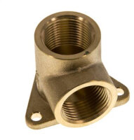 Wanddose 2 x G 3/4" (IG), Messing