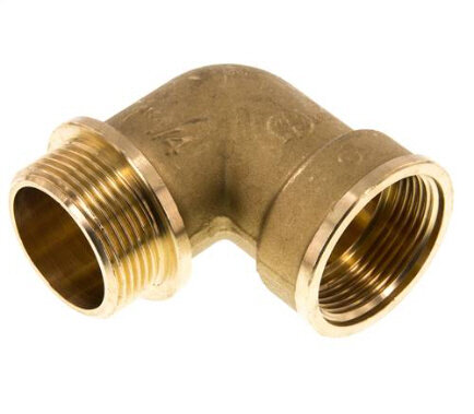 90°-Einschraubwinkel G 1-1/4"(IG)-G 1-1/4"(AG), Messing