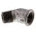 45°-Einschraubwinkel Rp 1/2"(IG)-R 1/2"(AG), Temperguss verzinkt