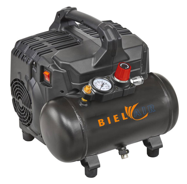 BIELAIR Kolbenkompressor Leon 65 ölfrei, tragbar und leise 0,75 KW | 8 bar | 65 l/min | 59 dB(A)