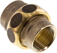 Verschraubung flach dichtend Rp 1" (IG), Messing