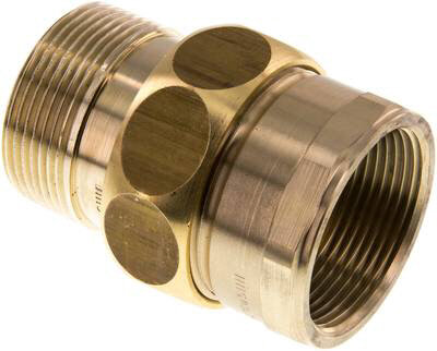 Verschraubung flach dichtend Rp/R 1-1/2" (IG/AG), Messing