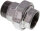 Verschraubung flach dichtend Rp/R 1-1/2" (IG/AG), Temperguss verzinkt