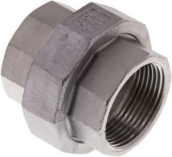Verschraubung flach dichtend Rp 1-1/4" (IG), Edelstahl 1.4408